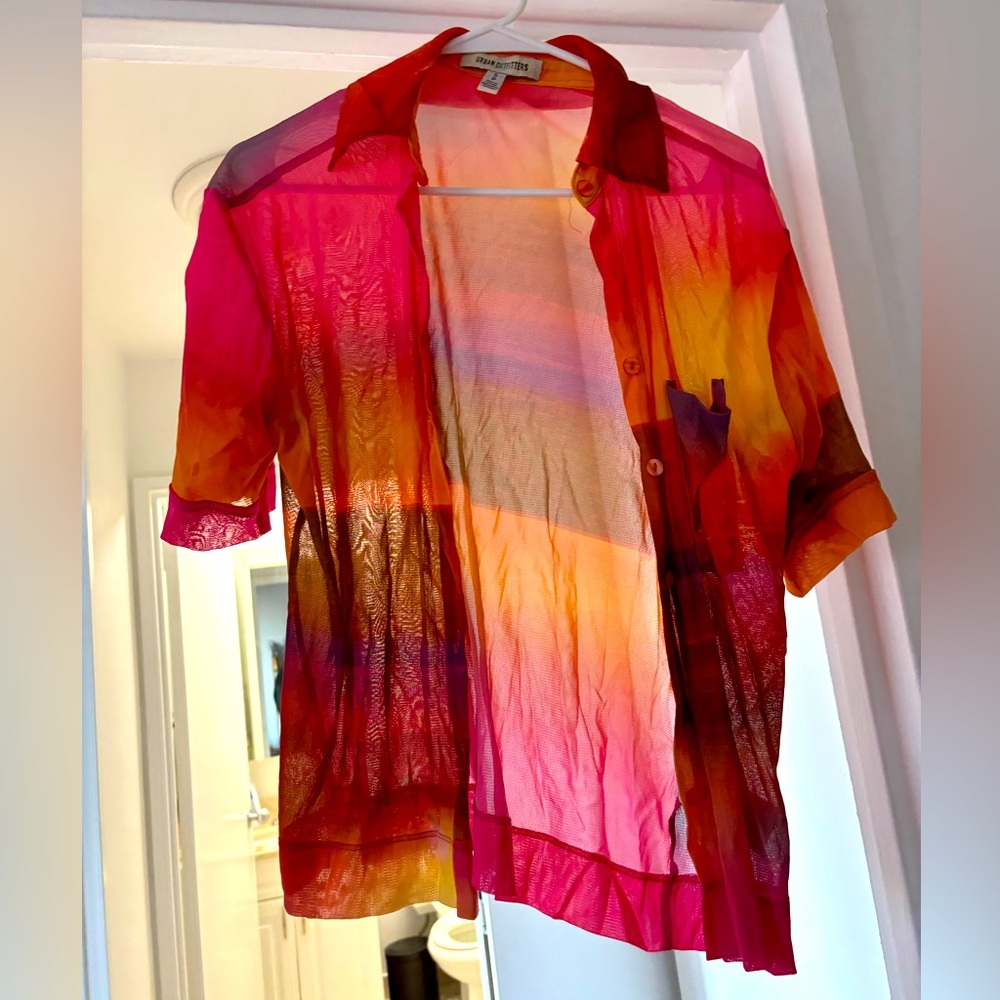 Sheer button up
